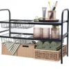 Unyqoos® Aanpasbaar en stevig opbergrek voor onder wastafel met manden