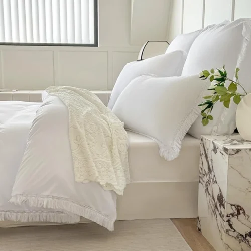 P-87213236749220-20260405105520.webp Unyqoos® Stijlvolle Boho beddengoedset met kwastjes voor tweepersoonsbed 200x200 cm