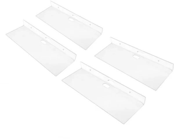 P-87213236817844-20260406082043.webp Unyqoos® Set van vier transparante acryl zwevende planken voor stijlvolle wandopslag
