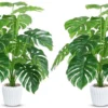 P-87213236831530-20260405135708.webp Unyqoos® Set van twee decoratieve kunstplanten Monstera met verstelbare bladeren en pot