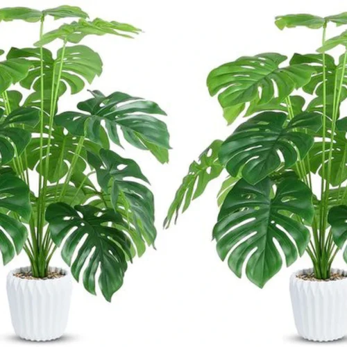 P-87213236831530-20260405135708.webp Unyqoos® Set van twee decoratieve kunstplanten Monstera met verstelbare bladeren en pot