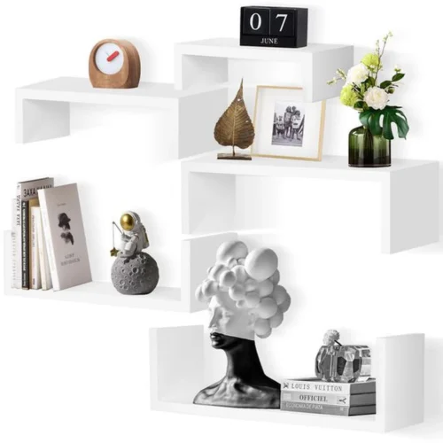 P-87213236853550-20260406082750.webp Unyqoos® Set van vijf zwevende wandplanken voor veelzijdige opslag en decoratie