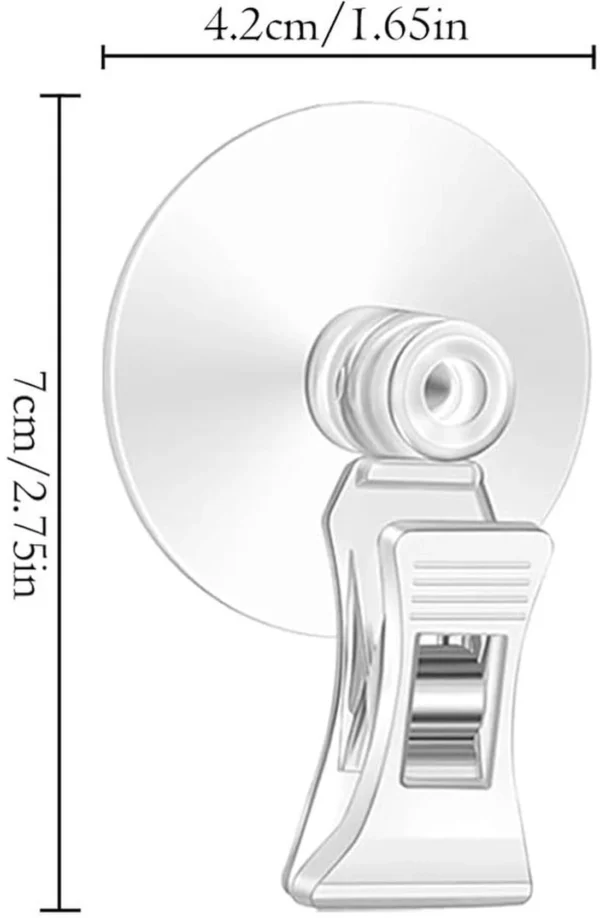 P-87213236872365-20260406121751.webp Unyqoos® Set van 6 Transparante Zuignapclips voor Diverse Toepassingen in Huis en Kantoor