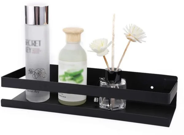 Unyqoos® Multifunctioneel Roestvrijstalen Wandrek voor Badkamer en Keuken, 30 cm, Zwart