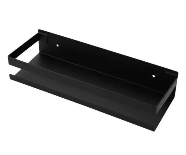 Unyqoos® Multifunctioneel Roestvrijstalen Wandrek voor Badkamer en Keuken, 30 cm, Zwart