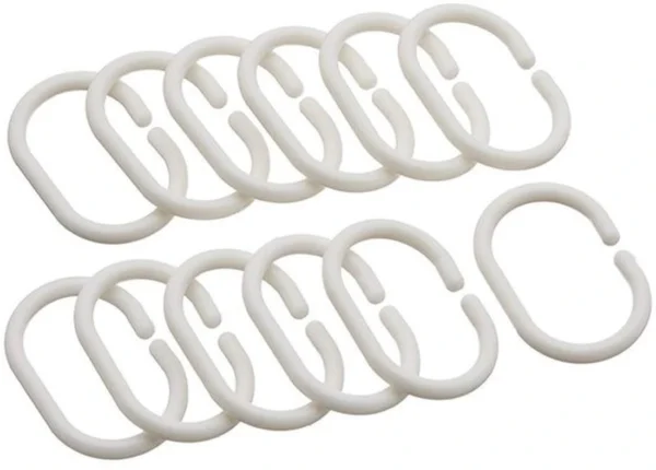 P-87213236881896-20260403114225.webp Unyqoos® Waterbestendig douchegordijn met haken in antracietgrijs polyester