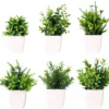 P-87213236897660-20260405140007.webp Unyqoos® Set van zes levensechte mini-kunstplanten met pot voor binnenhuisdecoratie