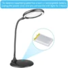 Unyqoos® Oplaadbare bureaulamp met vergrootglas en flexibele zwanenhals voor veelzijdig gebruik