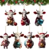 P-87213236914000-20260406092038.webp Unyqoos® Set van 7 decoratieve kerstkoeien voor feestelijke boomversiering