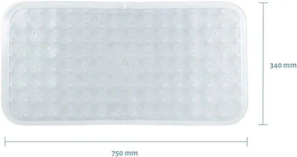 Unyqoos® Transparante antislip badmat met zuignappen voor veilig en comfortabel baden