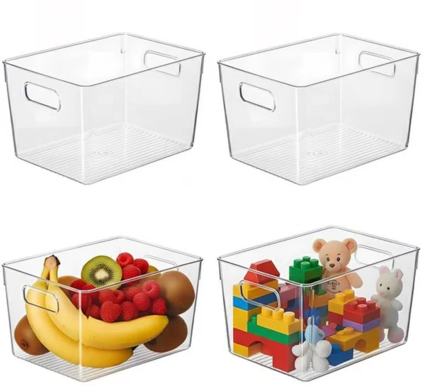 P-87213236953090-20260406100639.webp Unyqoos® Set van vier doorzichtige opbergdozen voor efficiënte keukenorganisatie