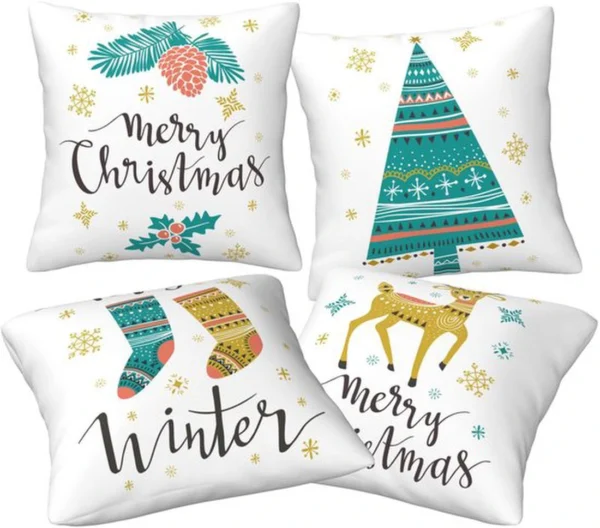 Unyqoos® Sfeervolle kussenhoes voor woonkamer en slaapkamer in kerstthema