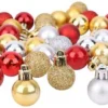 P-87213236992910-20260406092240.webp Unyqoos® Set van 96 decoratieve mini-kerstballen in rood, zilver en goud