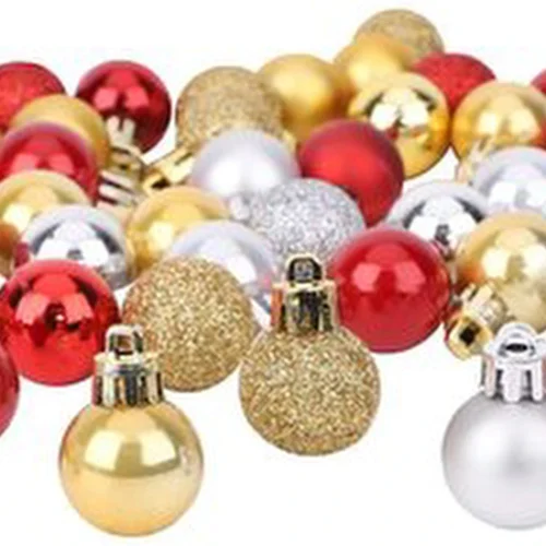 P-87213236992910-20260406092240.webp Unyqoos® Set van 96 decoratieve mini-kerstballen in rood, zilver en goud