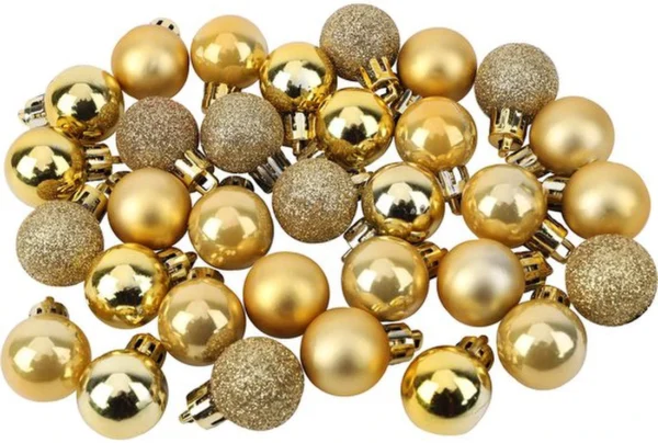 P-87213236992913-20260406092249.webp Unyqoos® Set van 96 decoratieve mini-kerstballen in rood, zilver en goud
