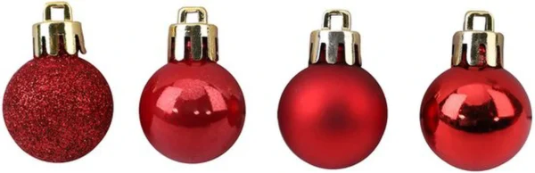 P-87213236992914-20260406092257.webp Unyqoos® Set van 96 decoratieve mini-kerstballen in rood, zilver en goud