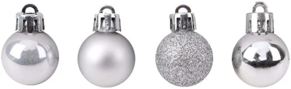 P-87213236992915-20260406092304.webp Unyqoos® Set van 96 decoratieve mini-kerstballen in rood, zilver en goud