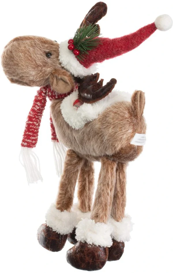Unyqoos® Betoverende eland kerstdecoratie met charmante details voor elke ruimte