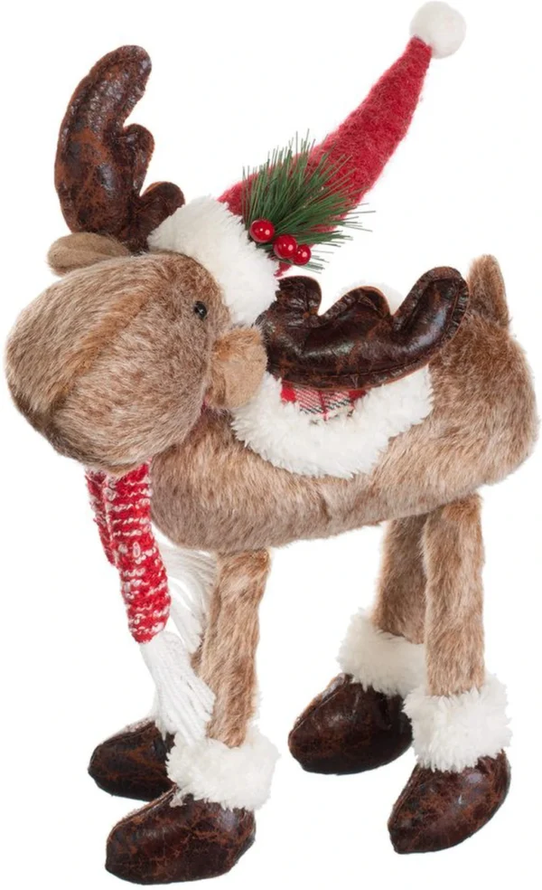Unyqoos® Betoverende eland kerstdecoratie met charmante details voor elke ruimte
