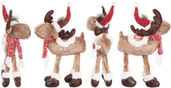 Unyqoos® Betoverende eland kerstdecoratie met charmante details voor elke ruimte