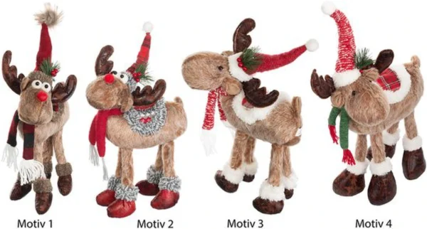 Unyqoos® Betoverende eland kerstdecoratie met charmante details voor elke ruimte