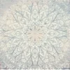 Unyqoos® Groot modern fotobehang met mandala motief in blauw en beige tinten