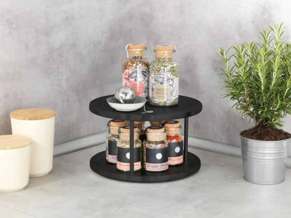 Unyqoos® Draaibare keukenorganizer met twee etages voor optimale opbergruimte