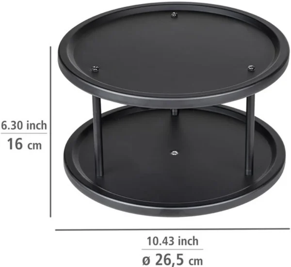 Unyqoos® Draaibare keukenorganizer met twee etages voor optimale opbergruimte