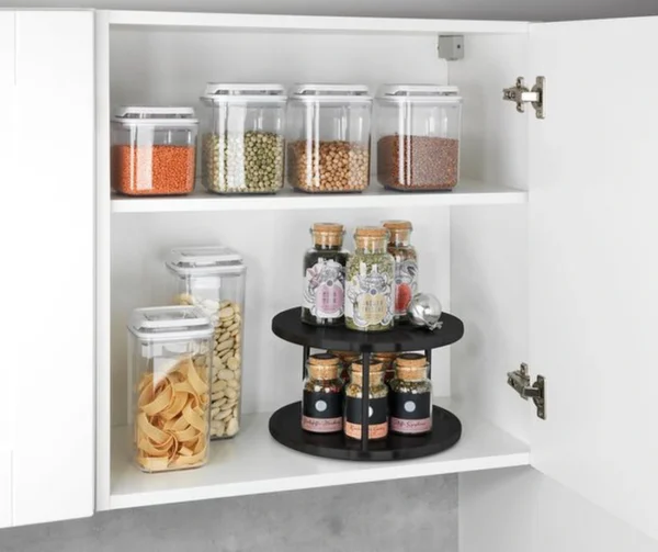 Unyqoos® Draaibare keukenorganizer met twee etages voor optimale opbergruimte