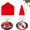 P-87213237018333-20260405182623.webp Unyqoos® Set van 4 decoratieve stoelhoezen met kerstmanhoeden voor feestelijke tafeldecoratie