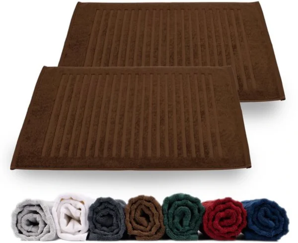 Unyqoos® Set van Twee Luxe Katoenen Douchematten voor Comfort en Veiligheid in de Badkamer