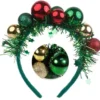 Unyqoos® Feestelijke haarband met kleurrijke ballen voor kerst en nieuwjaar