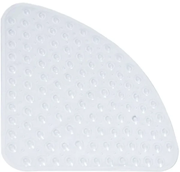Unyqoos® Transparante antislip badkamerhoekmat met massage-effect en drainagegaten