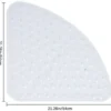 Unyqoos® Transparante antislip badkamerhoekmat met massage-effect en drainagegaten