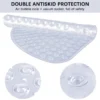 Unyqoos® Transparante antislip badkamerhoekmat met massage-effect en drainagegaten