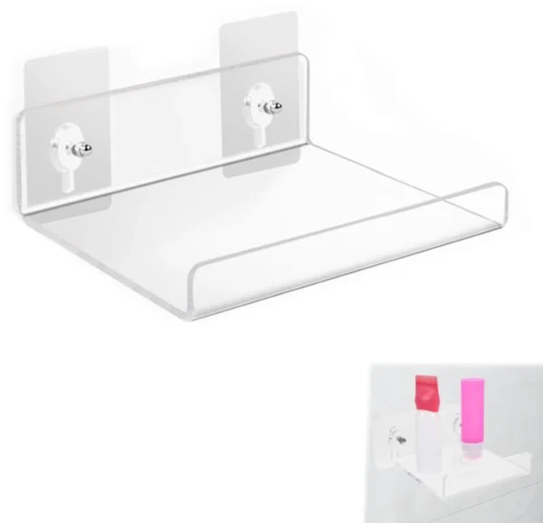 P-87213237050390-20260406082459.webp Unyqoos® Transparant acryl zwevend rek voor multifunctioneel gebruik in huis