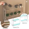 Unyqoos® Transparant acryl wandrek zonder boren voor efficiënte opbergruimte