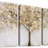Unyqoos® Drie Delige Canvas Schilderijen Set met Abstracte Boom voor Woondecoratie