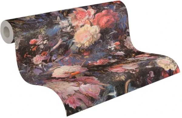 Unyqoos® Kleurrijk bloemenbehang voor diverse kamers met eenvoudige installatie