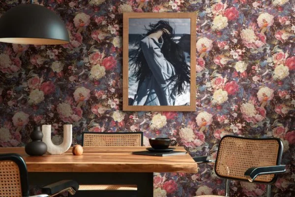 Unyqoos® Kleurrijk bloemenbehang voor diverse kamers met eenvoudige installatie