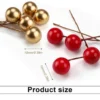 P-87213237086582-20260406092547.webp Unyqoos® Set van 200 kunstmatige bessen in goud en rood voor kerstdecoratie