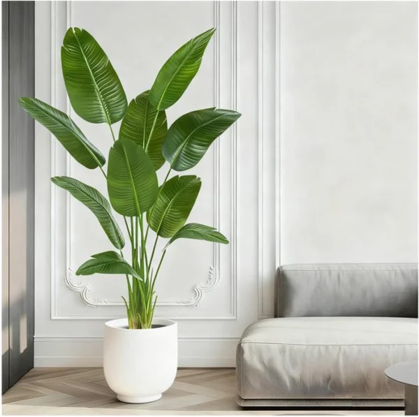 Unyqoos® Grote decoratieve kunstplant met realistische bladeren voor binnenruimtes