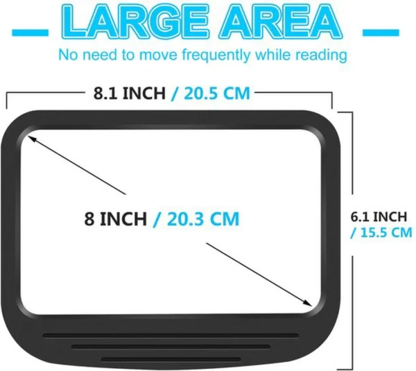 Unyqoos® Groot en licht vergrootglas met brede lens voor comfortabel lezen