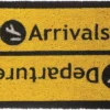 Unyqoos® Stijlvolle en Kleurrijke Deurmat voor Reizigers - Geel Vinyl 70 x 40 cm
