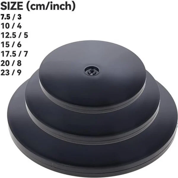 P-87213237129145-20260406102046.webp Unyqoos® Zwart draaiplateau van 15 cm voor keuken, kruidenrek en elektronica