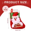 Unyqoos® Set van vier decoratieve kerstkousen voor feestelijke versiering en cadeaus