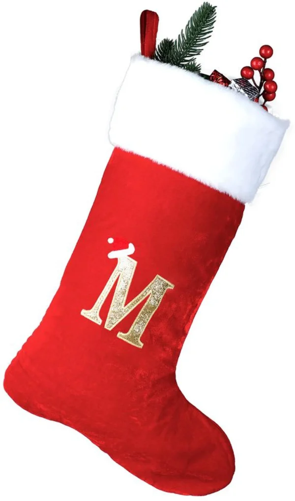 Unyqoos® Gepersonaliseerde kerstkous 45 cm voor decoratie en cadeau-opslag