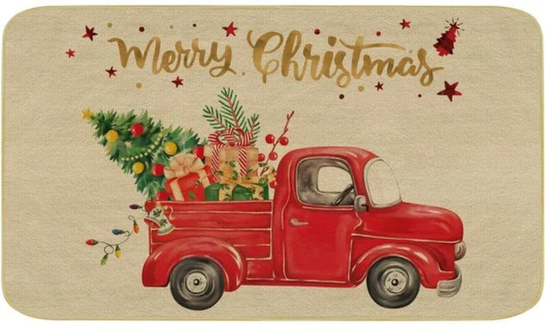 Unyqoos® Kerstdag Vrachtwagenprint Deurmat 43x75 cm Voor Binnen en Buiten