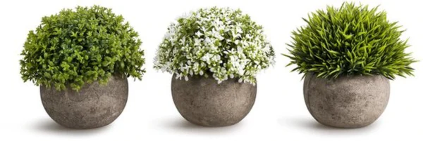P-87213237150760-20260405140822.webp Unyqoos® Set van drie kunstplanten in grijze pot voor veelzijdige interieurdecoratie
