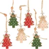 P-87213237152810-20260406093111.webp Unyqoos® Set van 6 decoratieve houten kerstboomhangers in diverse kleuren